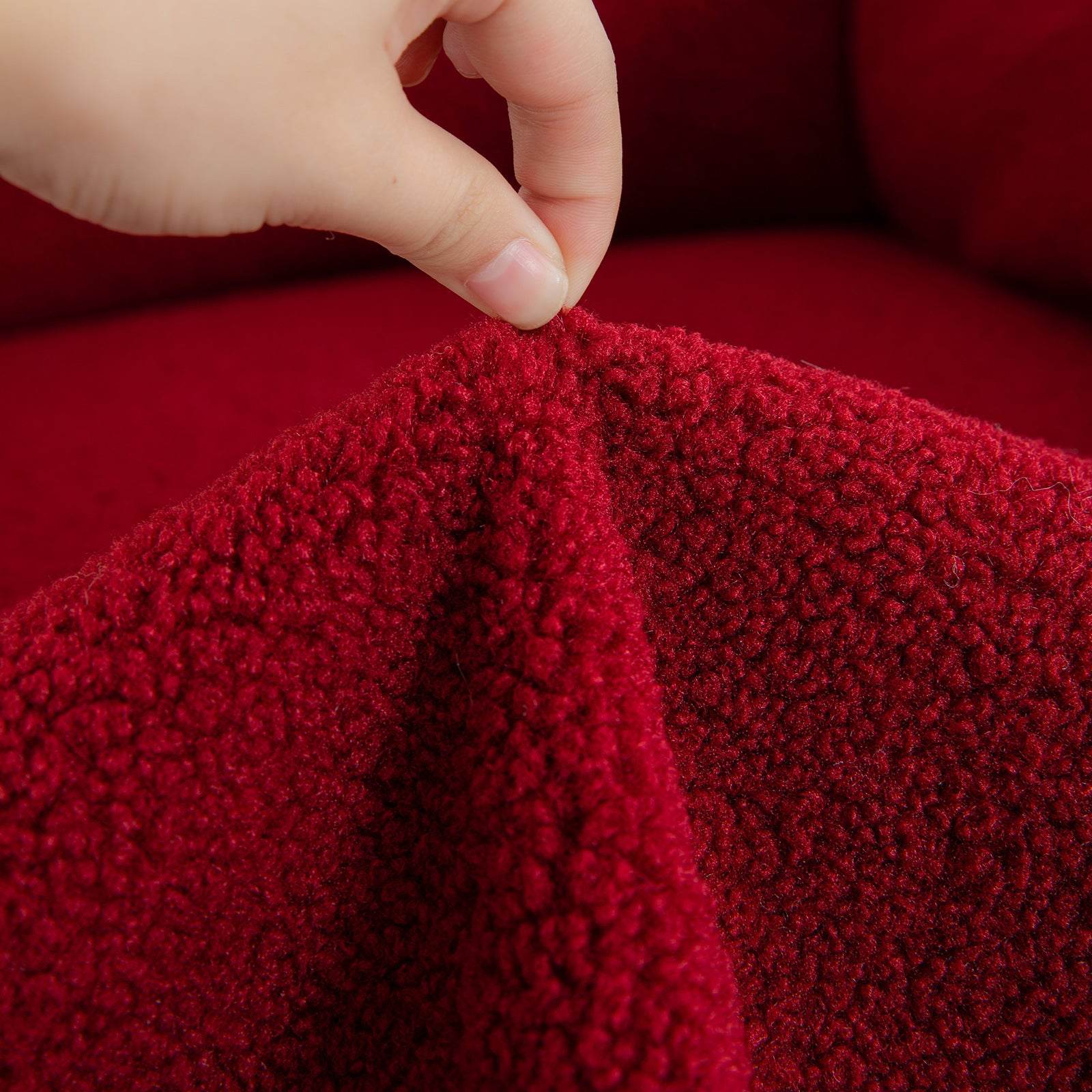 Lambswool Sofa Recliner Cover Non-slip Armrest Pad - Mubimart