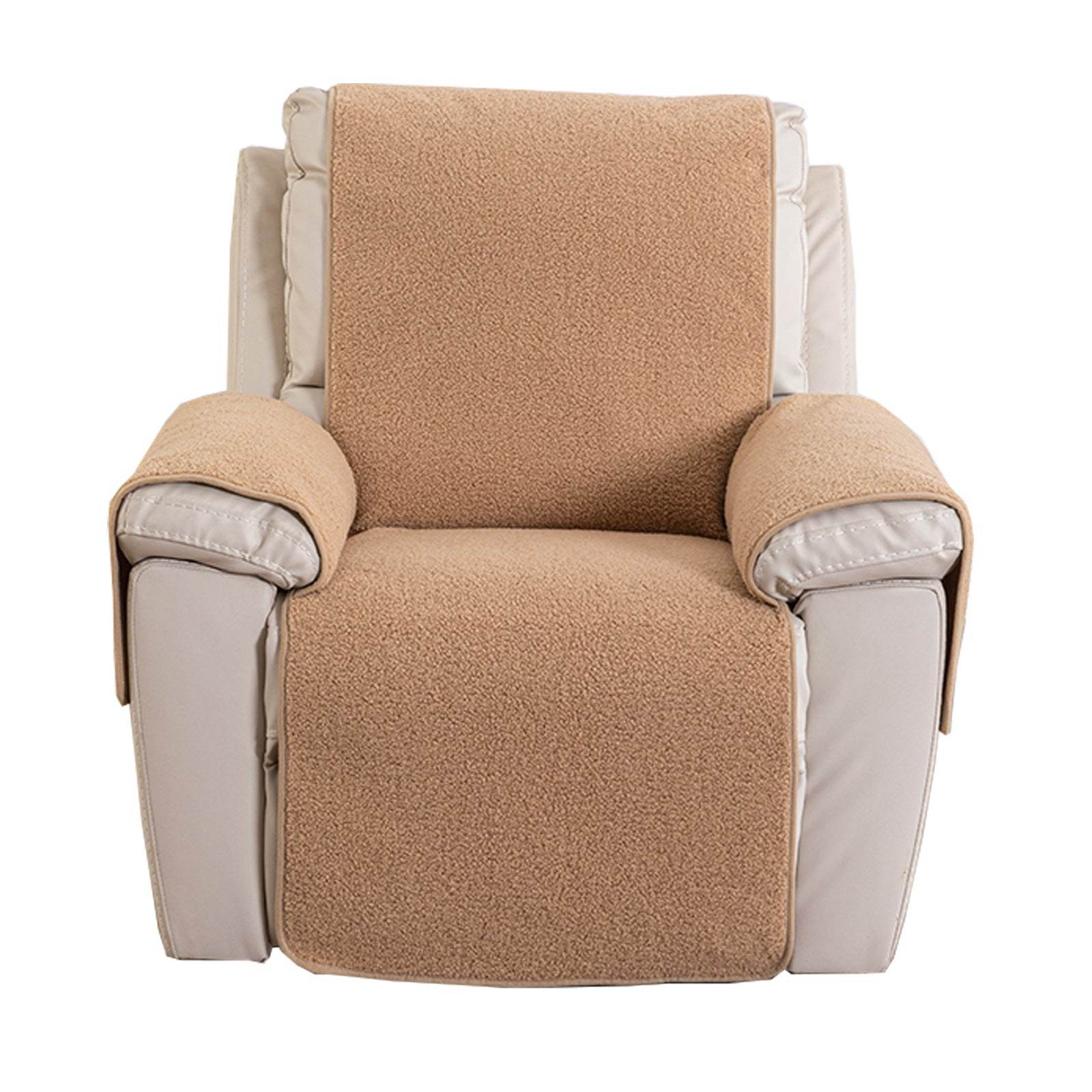 Lambswool Sofa Recliner Cover Non-slip Armrest Pad - Mubimart