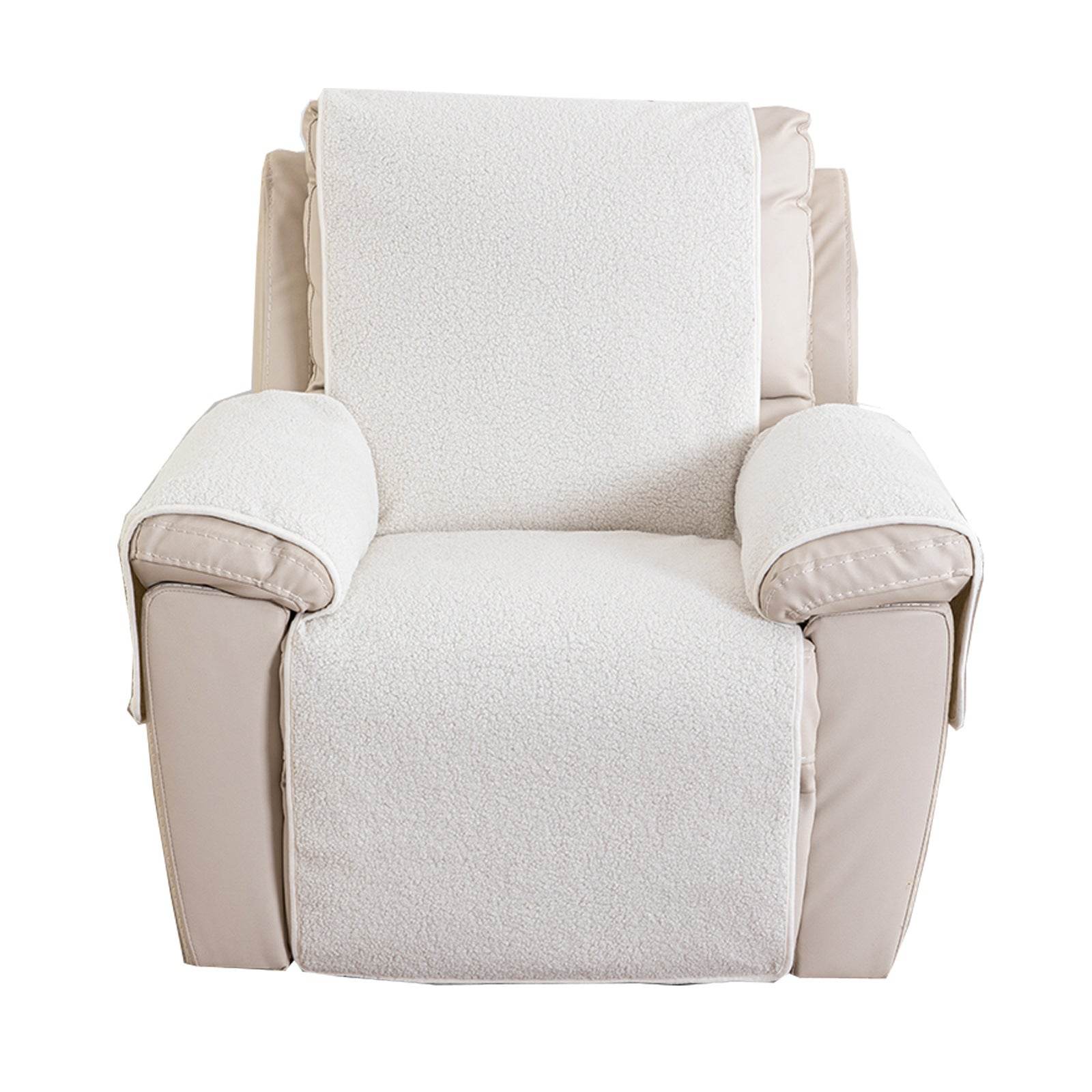 Lambswool Sofa Recliner Cover Non-slip Armrest Pad - Mubimart