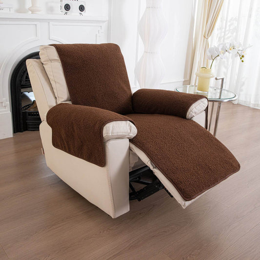 Lambswool Sofa Recliner Cover Non-slip Armrest Pad - Mubimart