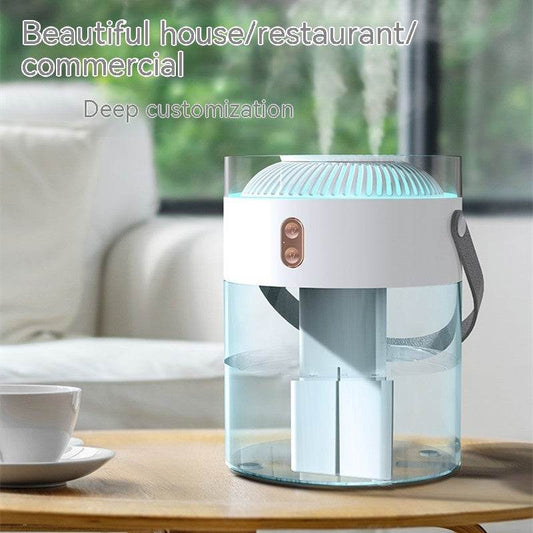 Large Capacity Double Spray Humidifier 2.6L Ambience Light Commercial Portable Water Replacement - Mubimart