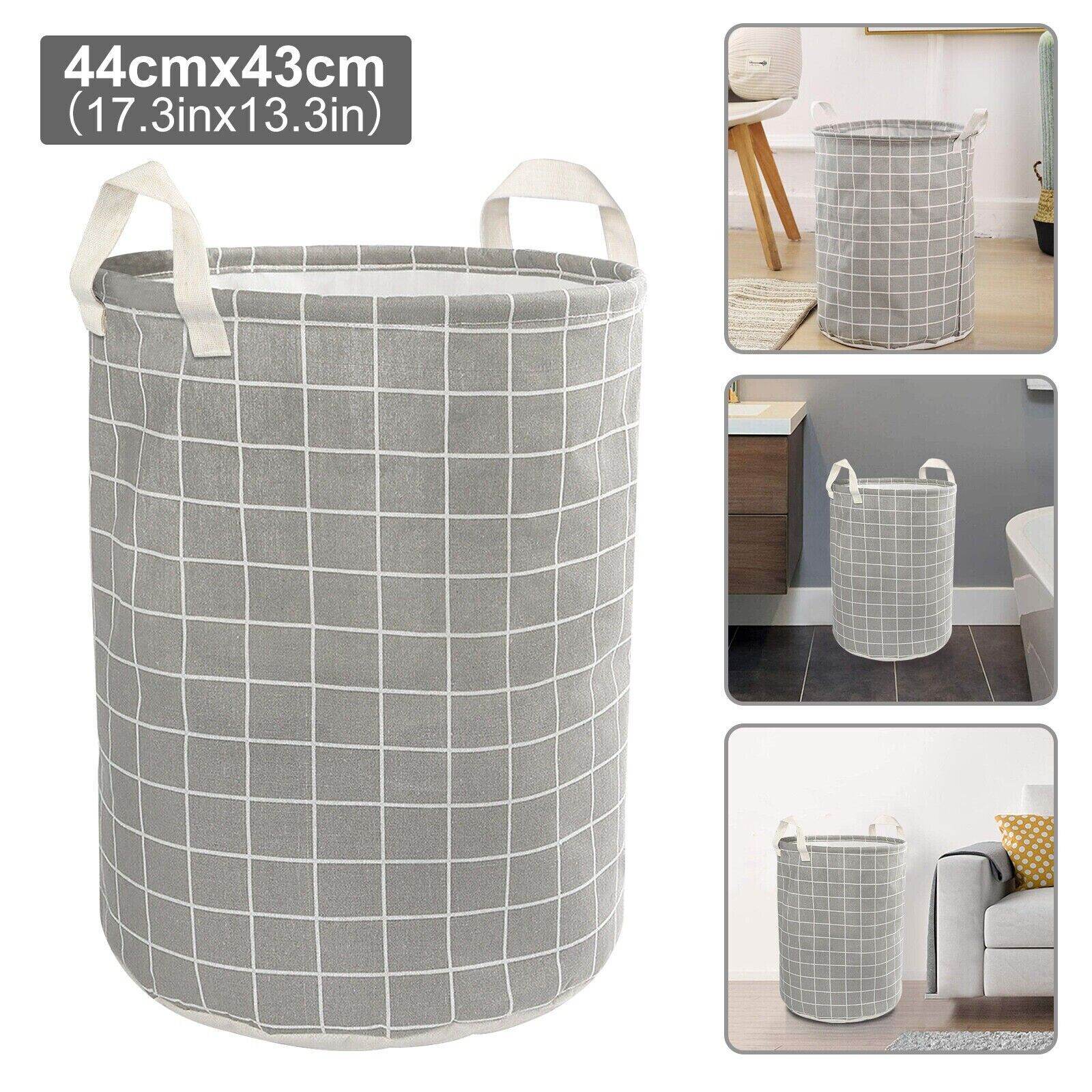 Large Foldable Storage Laundry Hamper Clothes Basket Washing Bag Bin Organizer - Mubimart