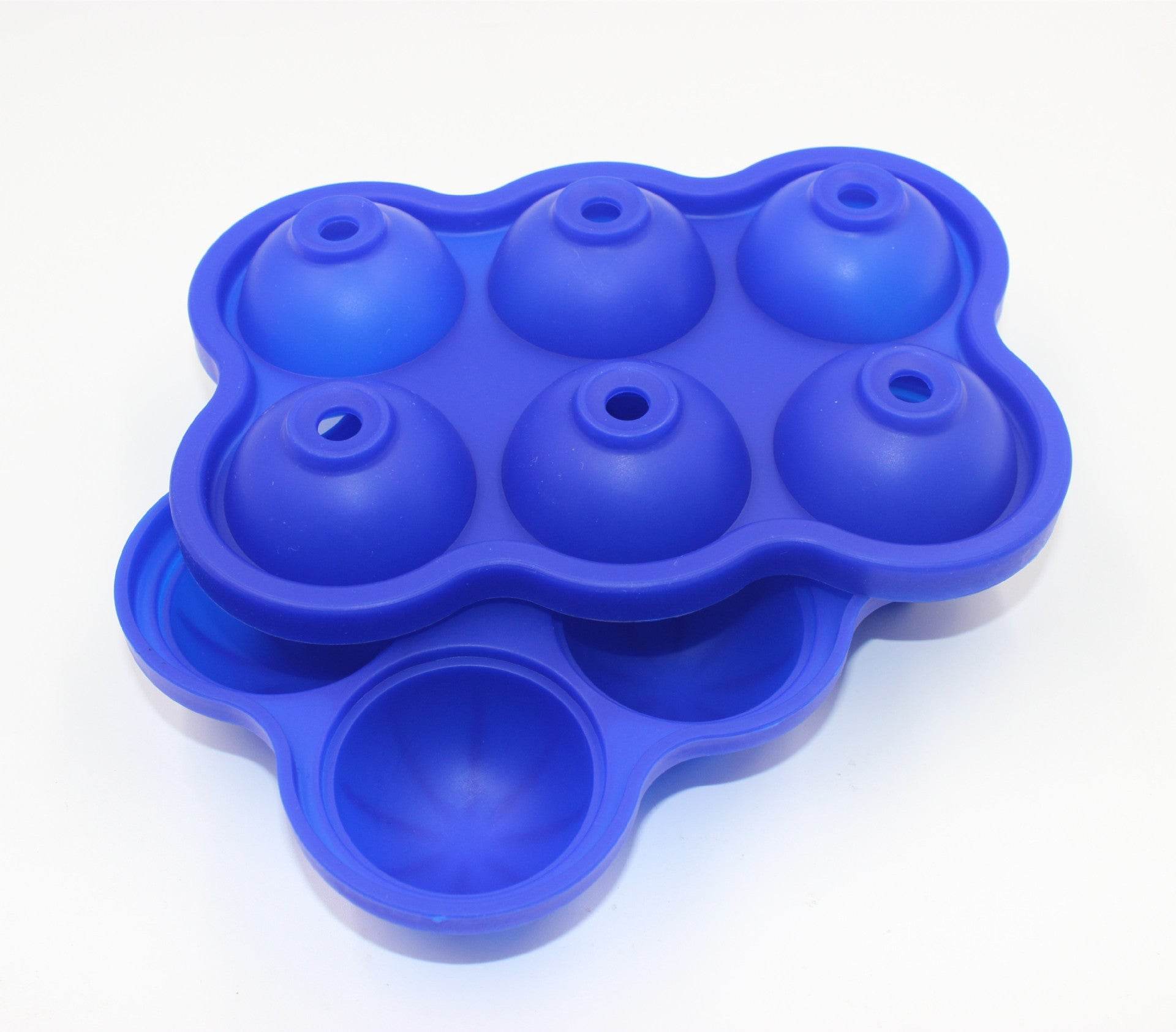 Large Ice Cube Maker Silicone Mold 6 Cell Big Sphere Ice Ball Tray Whiskey Wine Cocktail Party Bar Accessories - Mubimart