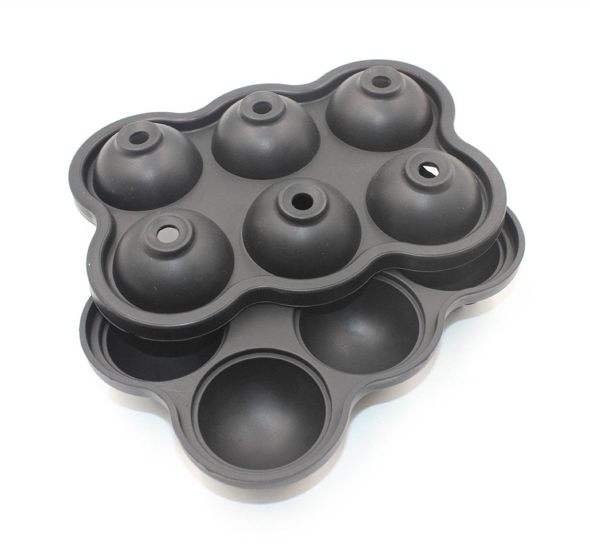 Large Ice Cube Maker Silicone Mold 6 Cell Big Sphere Ice Ball Tray Whiskey Wine Cocktail Party Bar Accessories - Mubimart