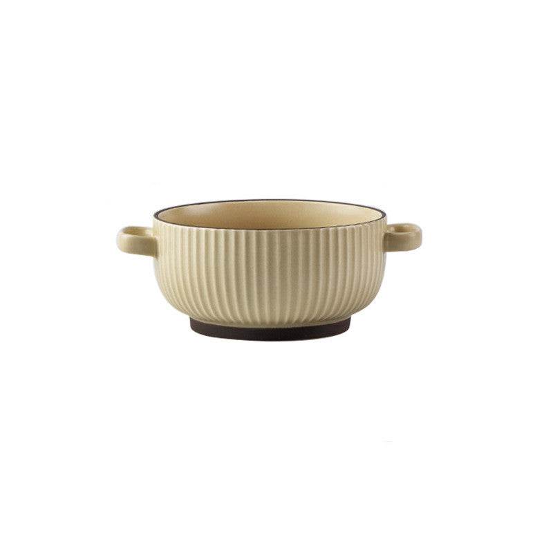 Large Soup Bowl Household Binaural Soup Bowl Noodle Bowl - Mubimart