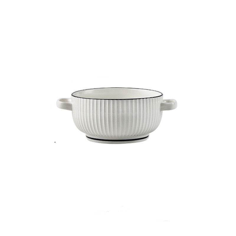 Large Soup Bowl Household Binaural Soup Bowl Noodle Bowl - Mubimart