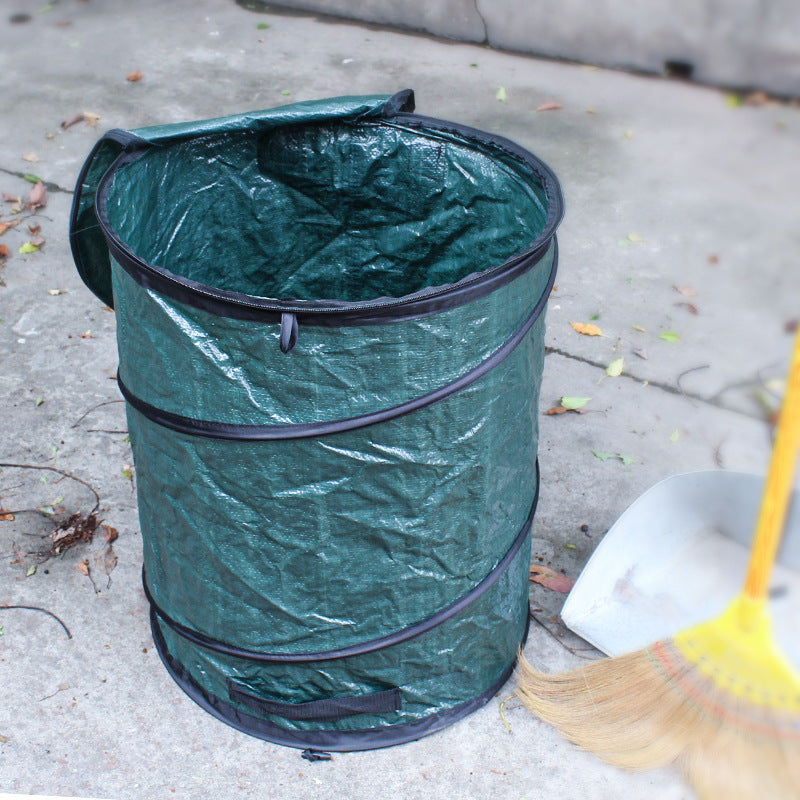 Large-capacity 250L Trash Bag Round Bucket For Cleaning Garden Leaves - Mubimart -  