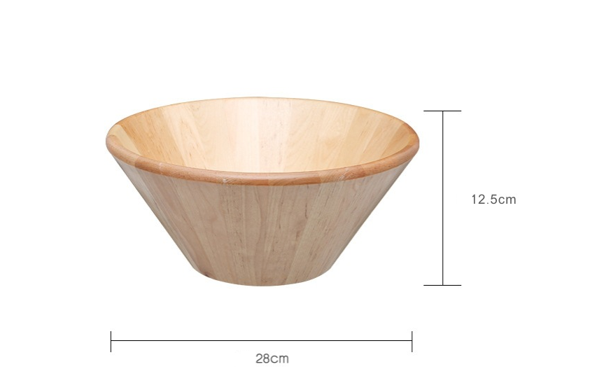 Large round Japanese style wooden bowl - Mubimart -  