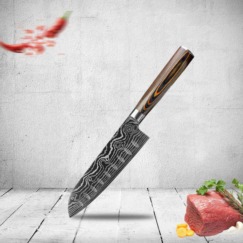 Laser Pattern Knife Fruit Knife Chef Knife Slicing Knife - Mubimart
