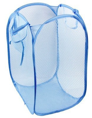 Laundry Bag Pop Up Mesh Washing Foldable Laundry Basket Bag Bin Hamper Storage Net Storage Basket Toys Sundry Receive Bag - Mubimart - Laundry Hamper 