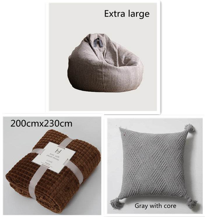 Lazy Sofa Bean Bag Tatami Lounge Chair Bedroom Recliner Single Small Sofa - Mubimart
