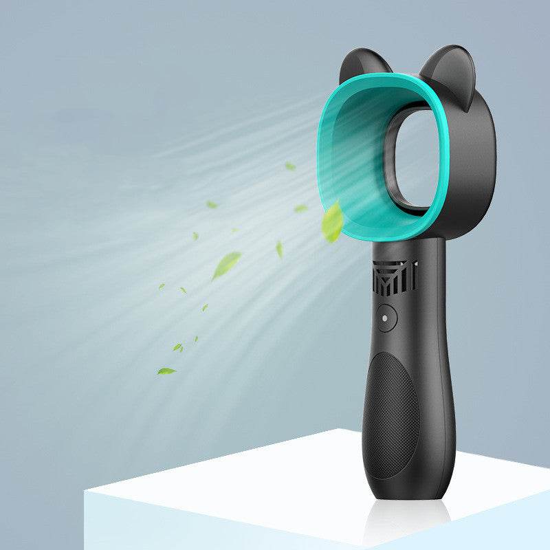 Leafless fan Folding stand with bracket cartoon cartoon fan Handheld leafless fan - Mubimart