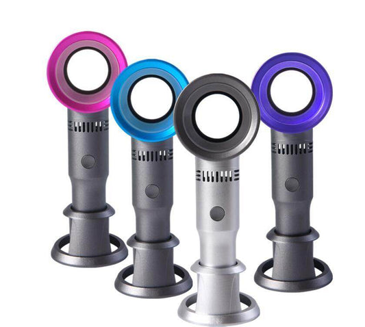 Leafless fan Folding stand with bracket cartoon cartoon fan Handheld leafless fan - Mubimart