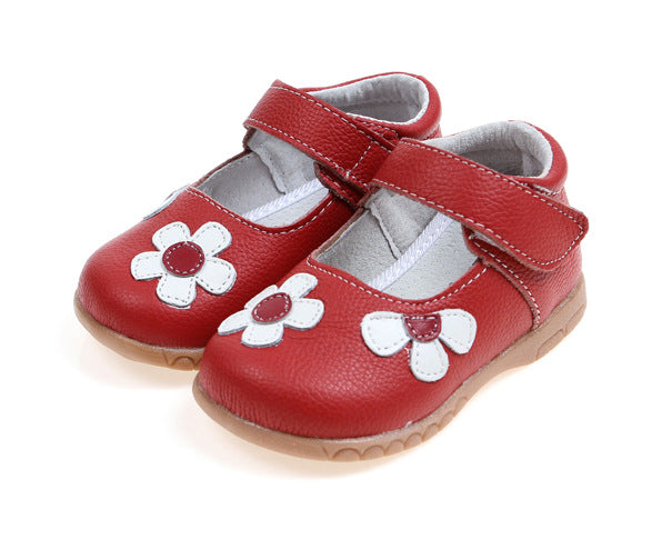 Leather Shoes Korean Princess Shoes Single Shoes Cowhide Children'S Shoes Baby Shoes - Mubimart -  