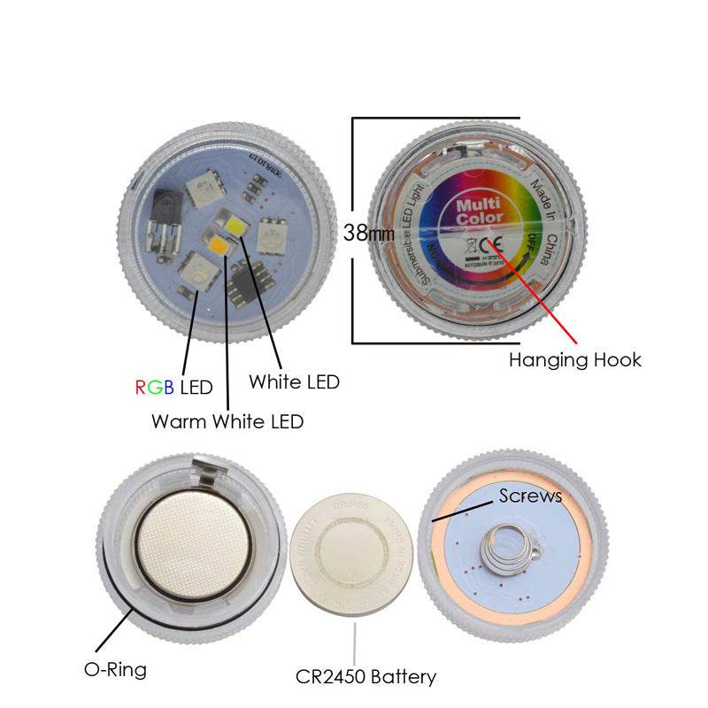 Led Highlight Three Diamond Aquarium Lights Aquarium Lights Rgb Remote Control Decorative Lights - Mubimart