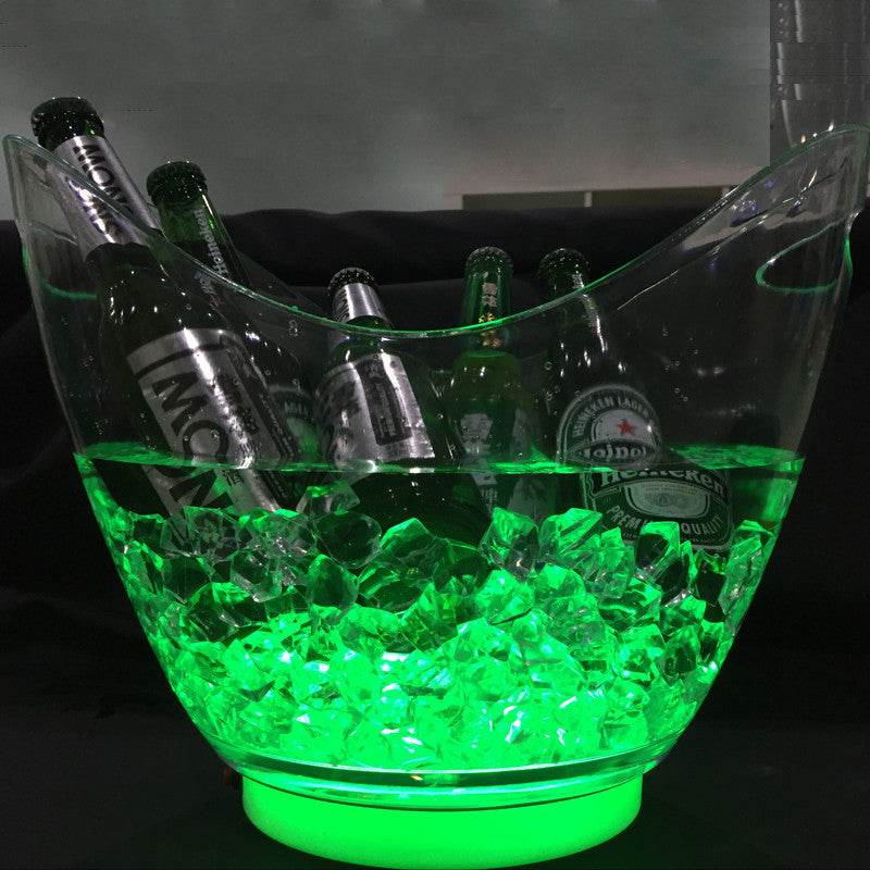 Led Ice Bucket Ingot Ice Bucket KTV Ice Bucket Luminous Ice Bucket - Mubimart