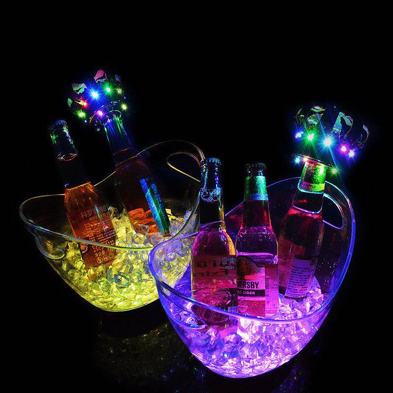 Led Ice Bucket Ingot Ice Bucket KTV Ice Bucket Luminous Ice Bucket - Mubimart