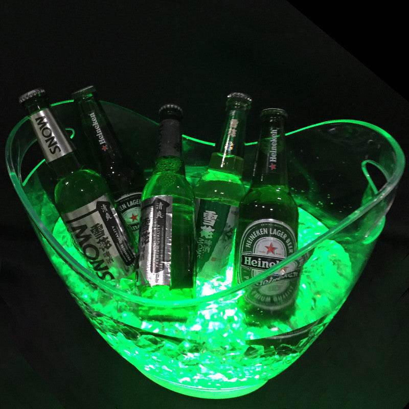 Led Ice Bucket Ingot Ice Bucket KTV Ice Bucket Luminous Ice Bucket - Mubimart