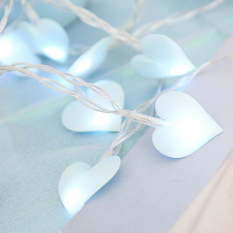 Led Lights Curtain Lights Fabric Peach Heart String Lights - Mubimart