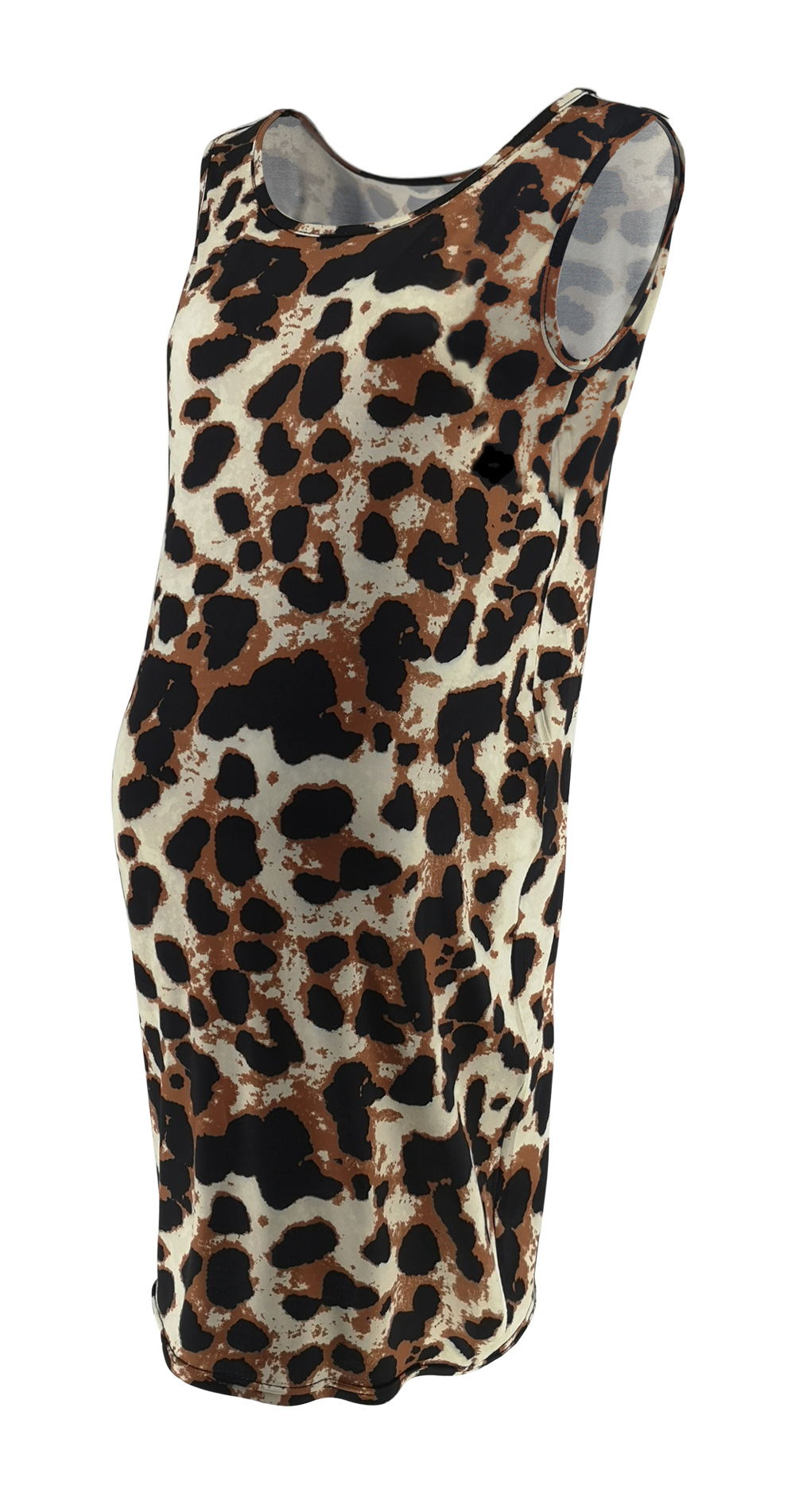 Leopard Dress Summer Sleeveless Pregnant Women - Mubimart -  