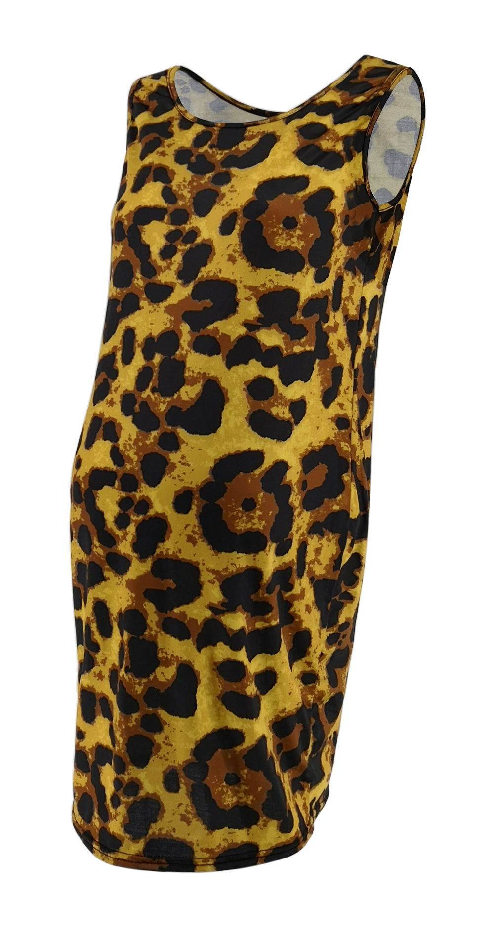 Leopard Dress Summer Sleeveless Pregnant Women - Mubimart