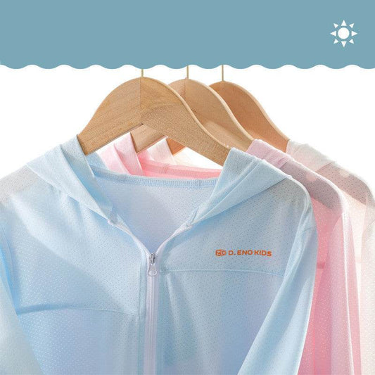 Lightweight Breathable Anti-Ultraviolet Ice Silk Boys Sunscreen Clothing Jackets Big Kids - Mubimart