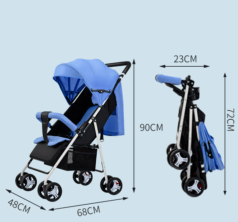 Lightweight Folding Baby Stroller - Mubimart -  