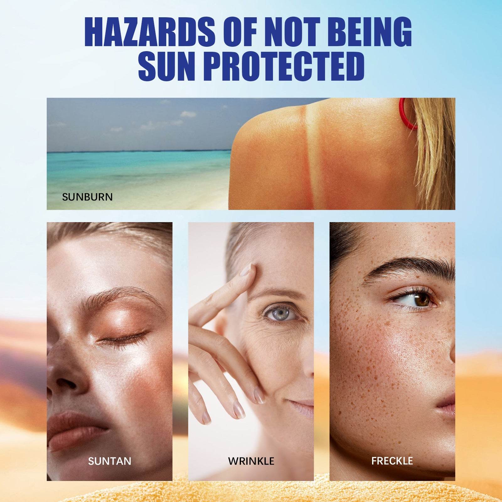Lightweight Freshing And Moistrurizing Waterproof SPF50 Hyaluronic Acid Sun Block Stick - Mubimart