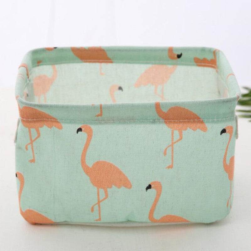 Linen Desktop Storage Box Waterproof Toy Sundries Storage Basket Cosmetic Underware Storage Organizer Office Stationery - Mubimart