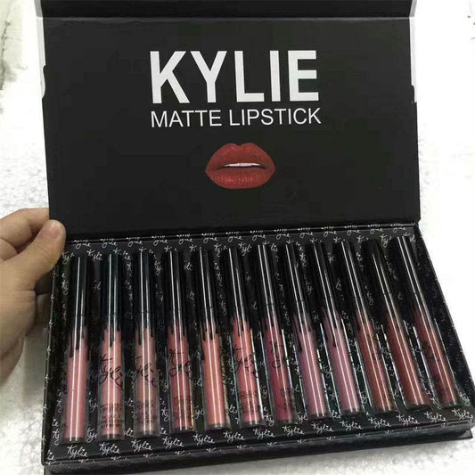 Lip Gloss 12 Bows Set Liquid Lipstick - Mubimart