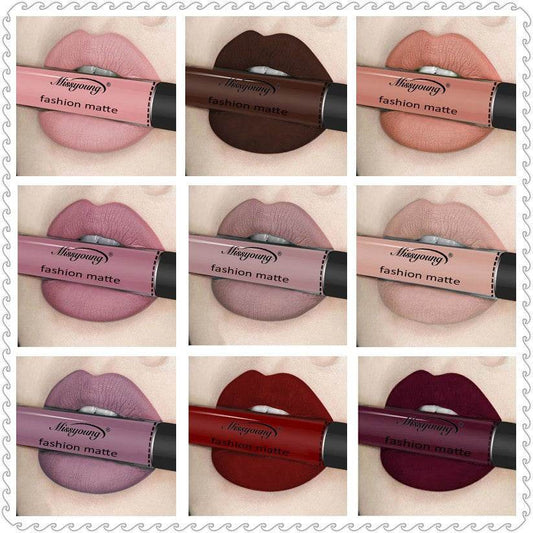Lip Gloss Liquid Lipstick Non-Stick Cup Matte Makeup Llipstick - Mubimart