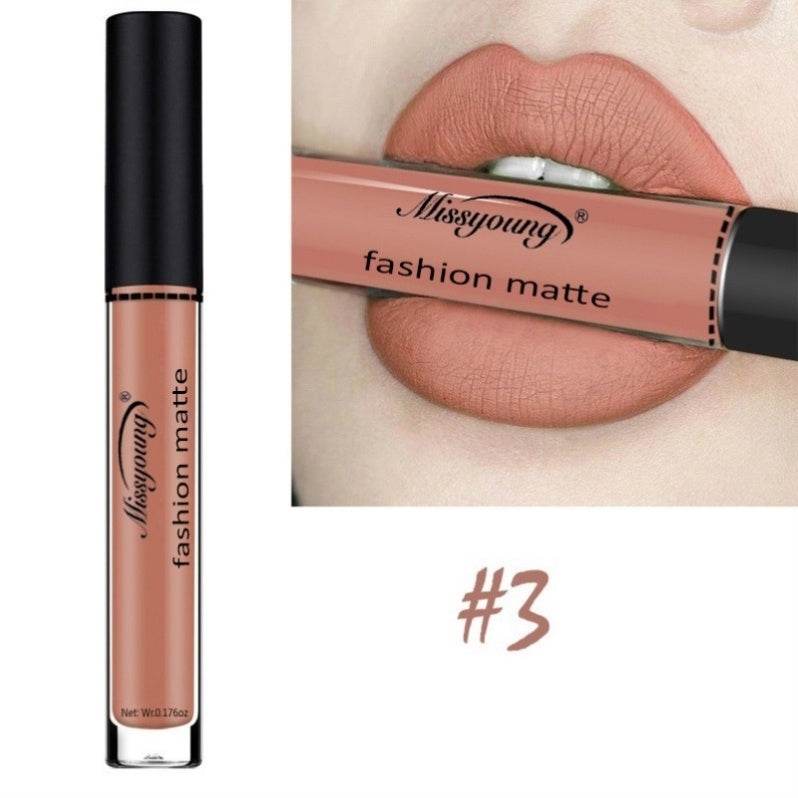 Lip Gloss Liquid Lipstick Non-Stick Cup Matte Makeup Llipstick - Mubimart
