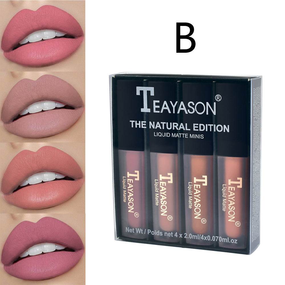 Lip Gloss Set Of Four Lip Gloss Liquid Matte - Mubimart
