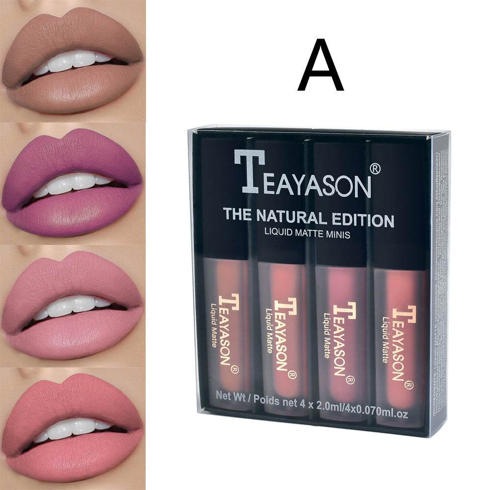 Lip Gloss Set Of Four Lip Gloss Liquid Matte - Mubimart