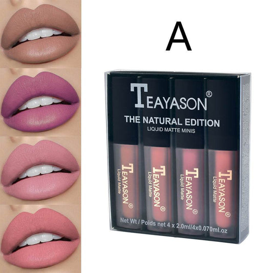 Lip Gloss Set Of Four Lip Gloss Liquid Matte - Mubimart