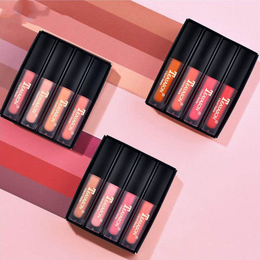 Lip Gloss Set Of Four Lip Gloss Liquid Matte - Mubimart
