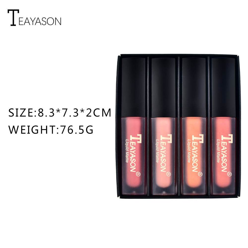 Lip Gloss Set Of Four Lip Gloss Liquid Matte - Mubimart