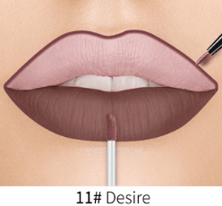 Lip Liner Matte Nonstick Cup Liquid Lipstick Double Lip Gloss Pen - Mubimart