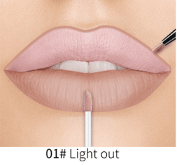 Lip Liner Matte Nonstick Cup Liquid Lipstick Double Lip Gloss Pen - Mubimart