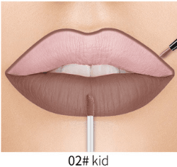 Lip Liner Matte Nonstick Cup Liquid Lipstick Double Lip Gloss Pen - Mubimart