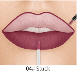 Lip Liner Matte Nonstick Cup Liquid Lipstick Double Lip Gloss Pen - Mubimart