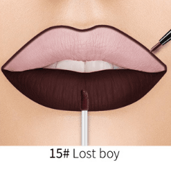 Lip Liner Matte Nonstick Cup Liquid Lipstick Double Lip Gloss Pen - Mubimart
