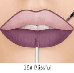 Lip Liner Matte Nonstick Cup Liquid Lipstick Double Lip Gloss Pen - Mubimart