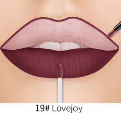 Lip Liner Matte Nonstick Cup Liquid Lipstick Double Lip Gloss Pen - Mubimart
