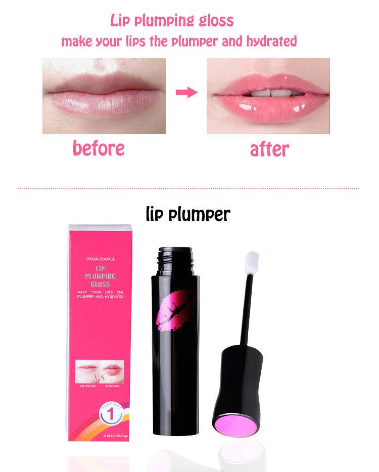 Lip Plumping Gloss Moisturizer Lip Skin Care Essence Anti Aging Anti-Wrinkle Lip Plumper Liquid Serum - Mubimart