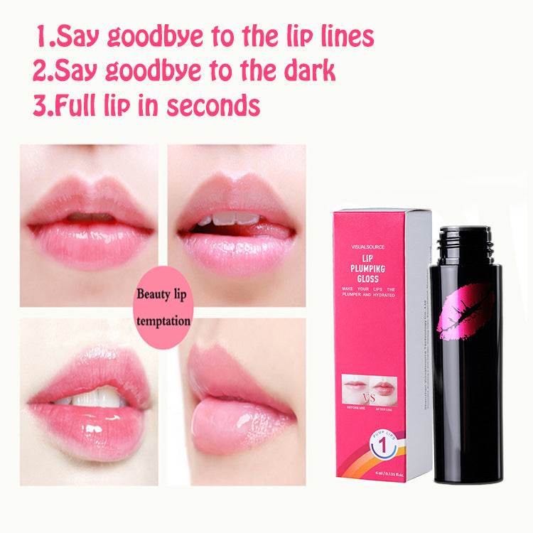 Lip Plumping Gloss Moisturizer Lip Skin Care Essence Anti Aging Anti-Wrinkle Lip Plumper Liquid Serum - Mubimart