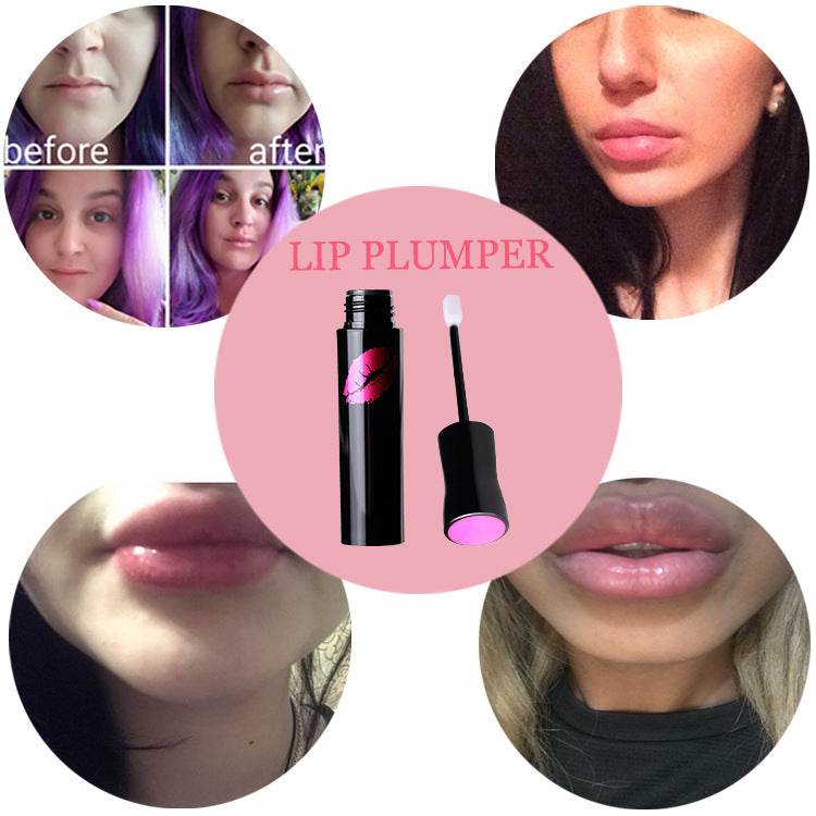 Lip Plumping Gloss Moisturizer Lip Skin Care Essence Anti Aging Anti-Wrinkle Lip Plumper Liquid Serum - Mubimart