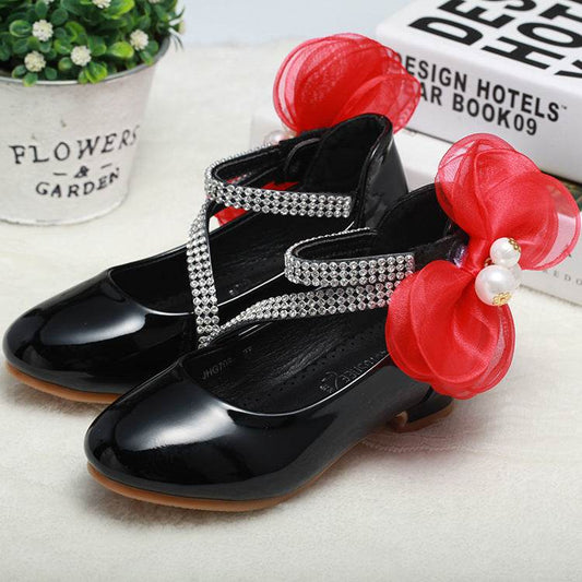 Little High-heeled Big Kids Princess Shoes - Mubimart