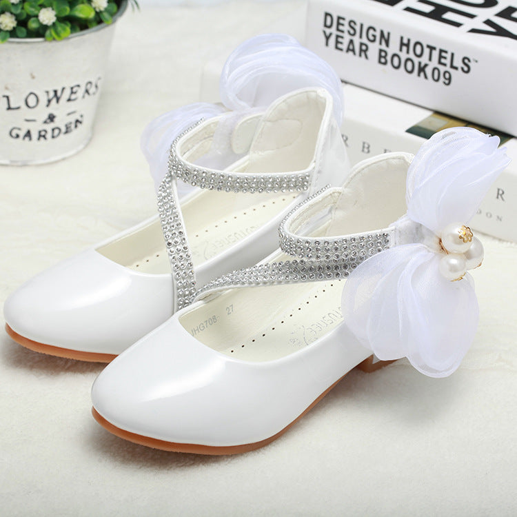 Little High-heeled Big Kids Princess Shoes - Mubimart -  