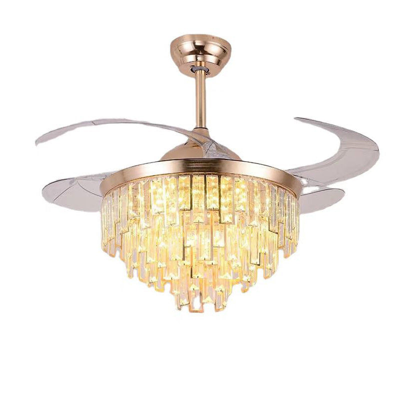 Living Room Invisible Dining Room ABS Ceiling Fan Lamp - Mubimart -  